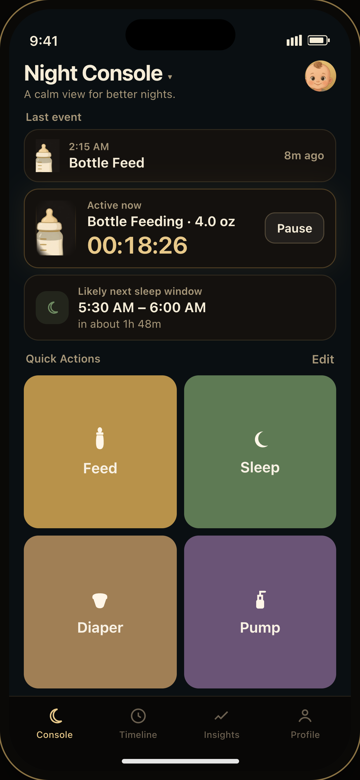 Lullaby Care Night Console on iPhone