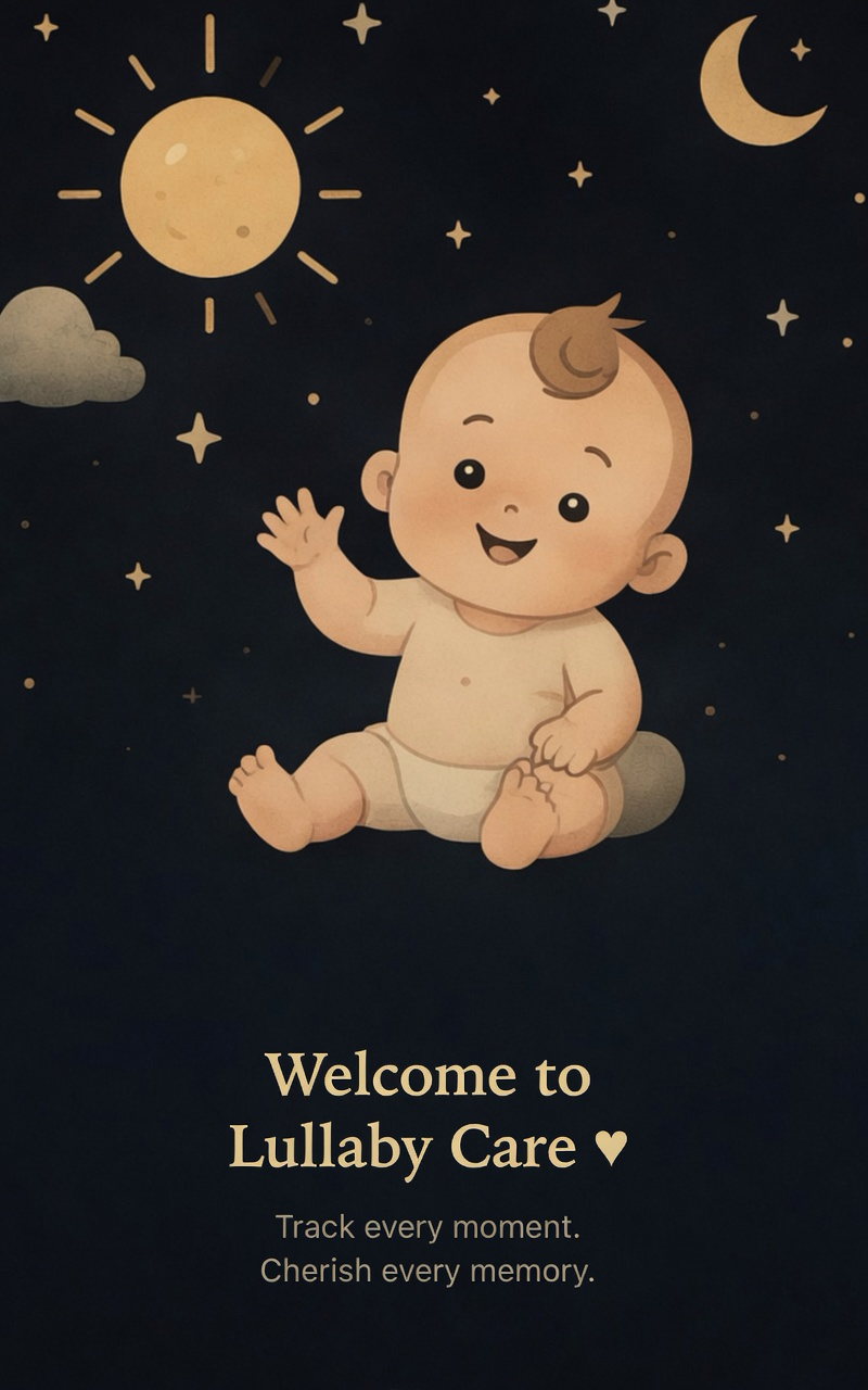 Lullaby Care welcome screen
